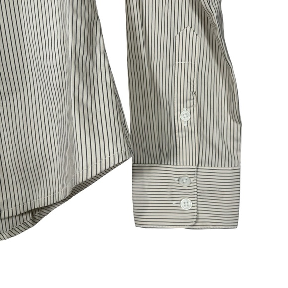 NWT Quintessential Pinstripe Button Down Long Sleeve Shirt Women’s Size Medium - Picture 6 of 14